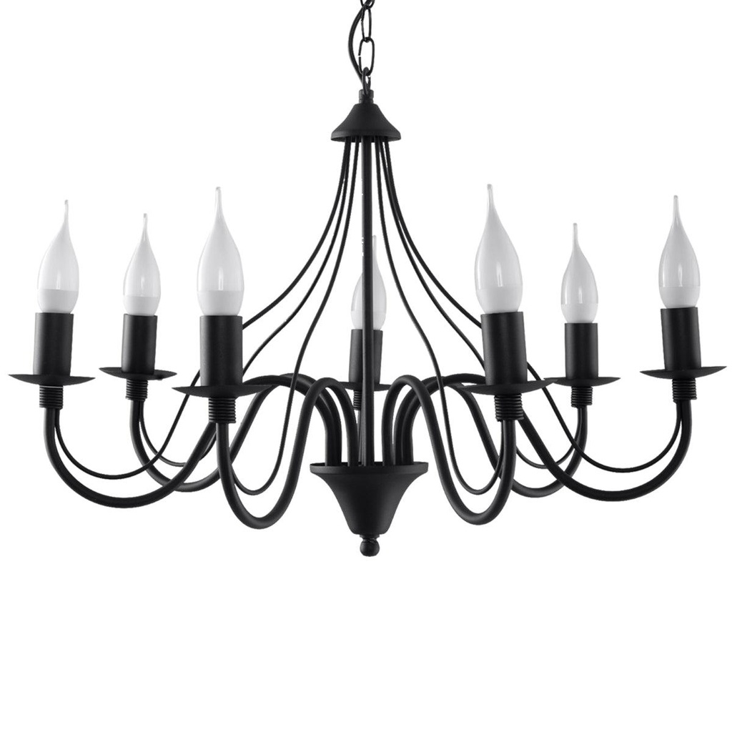 MINERWA 7 Lampadario nero
