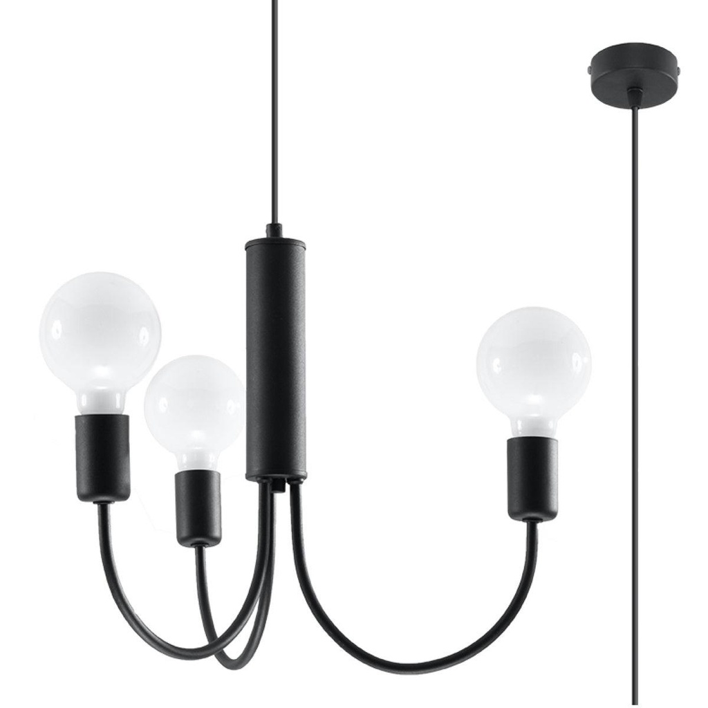 PICCOLO 3 black chandelier