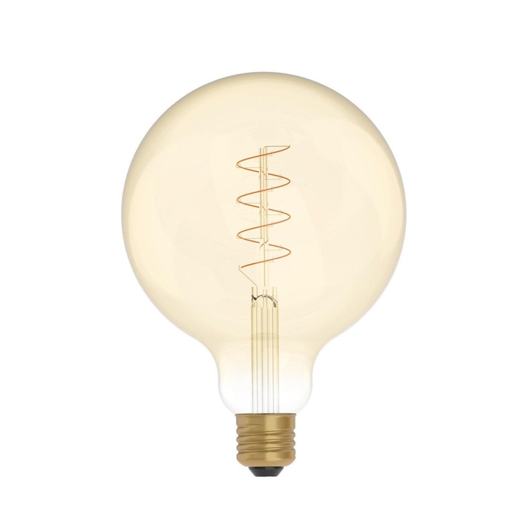 Lampadina LED Dorata Carbon Line filamento a spirale Globo G125 4W