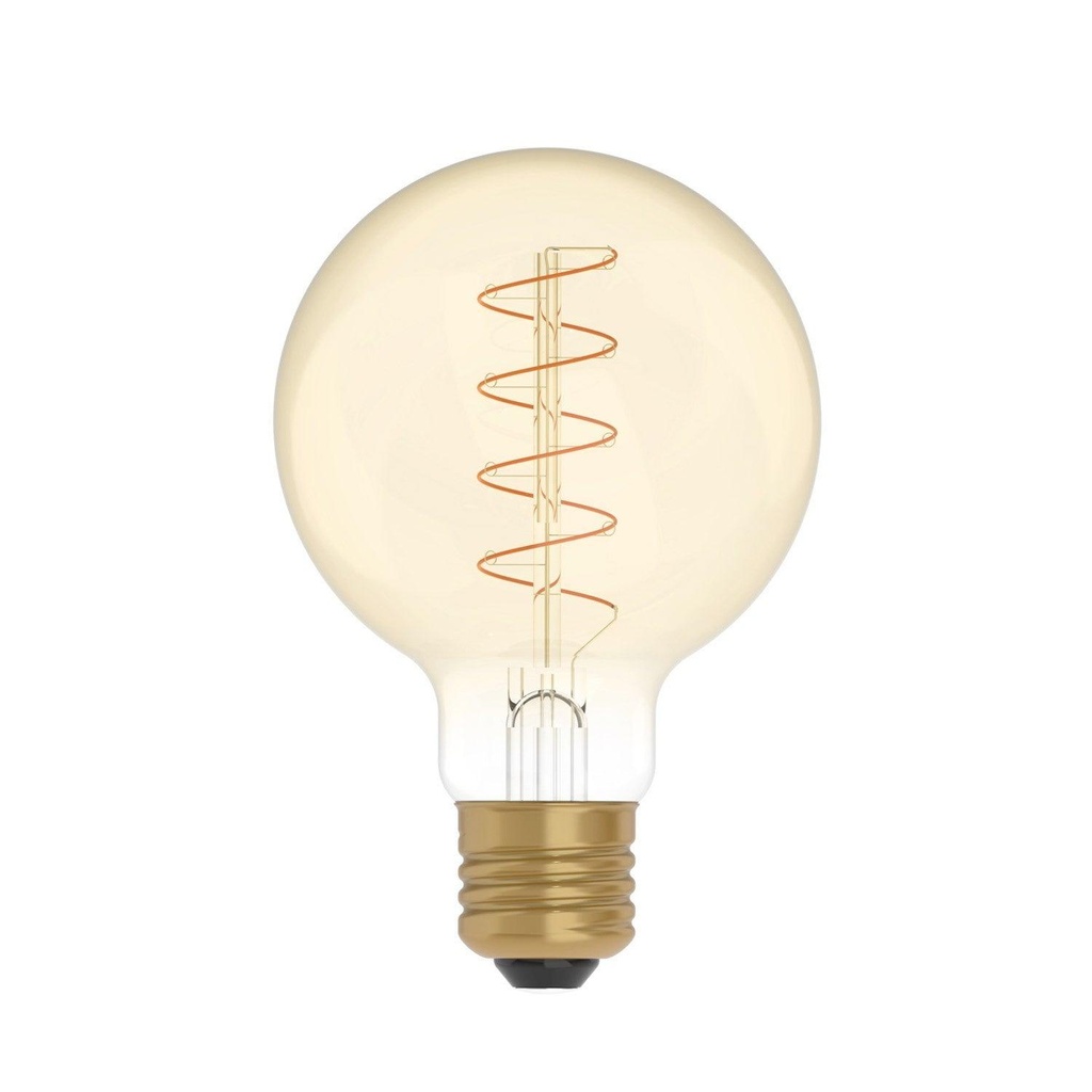 Lampadina LED Dorata Carbon Line filamento a spirale Globo G80 4W