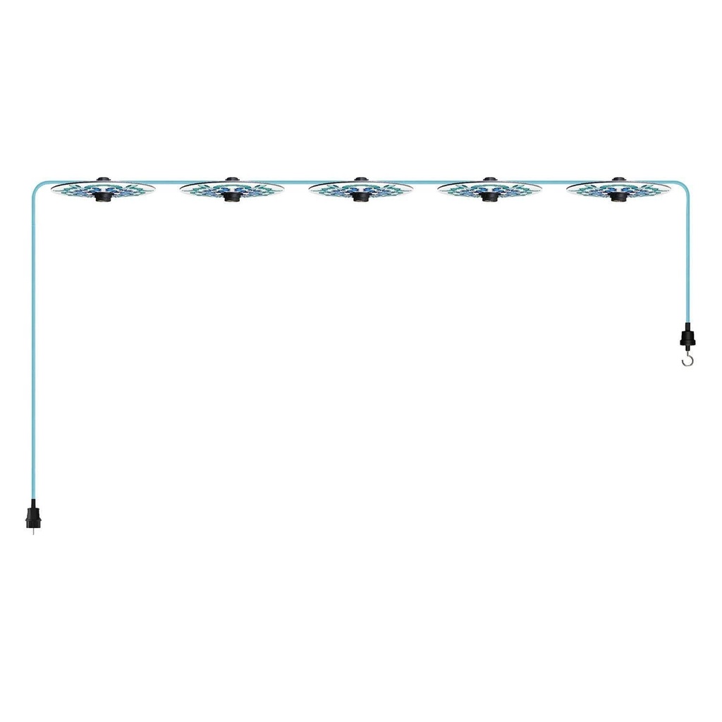 7.5 m Lumet 'Maioliche' system catenary with textile cable, 5