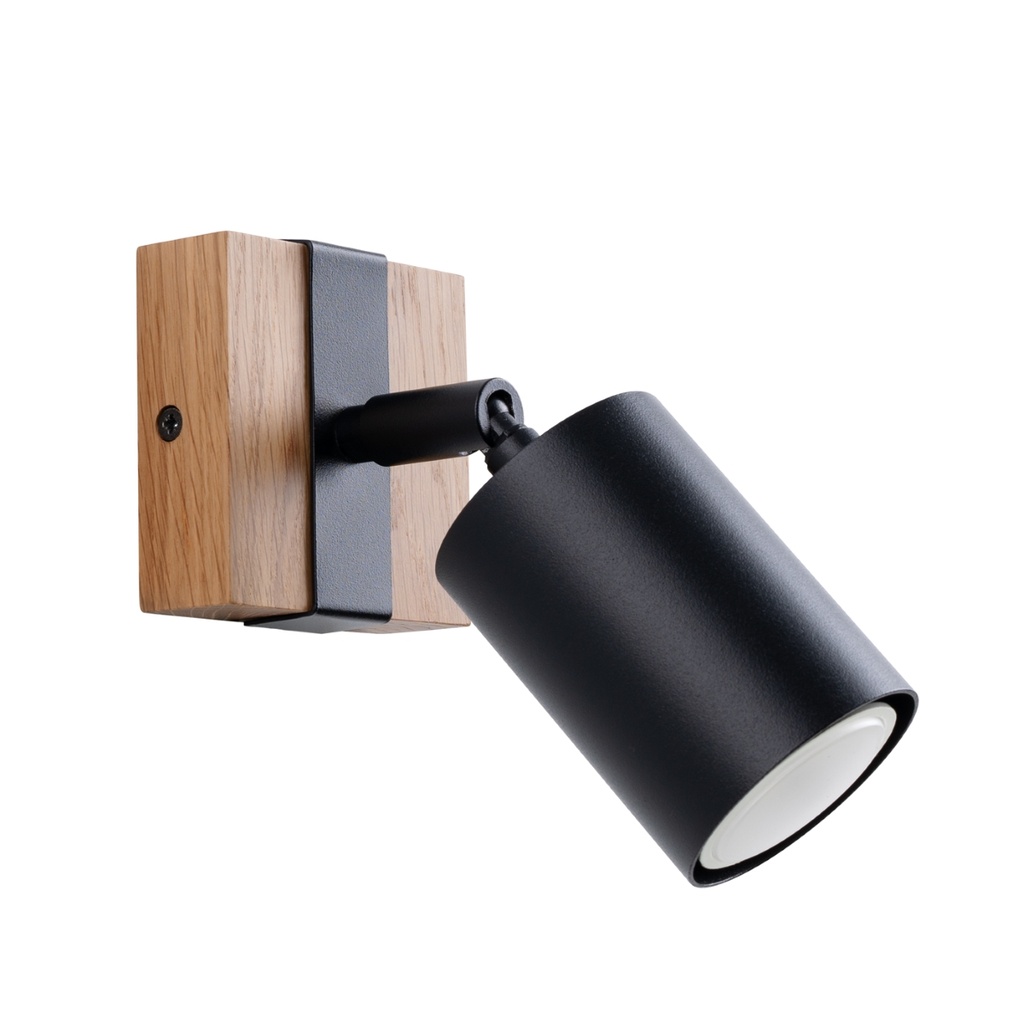 [SL.1343] FAGER 1 schwarze Wandleuchte