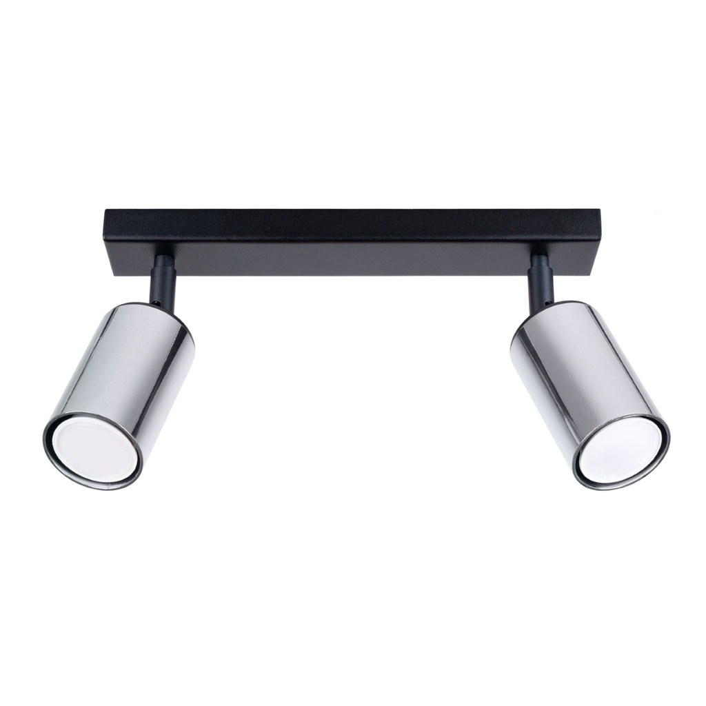 Lampada da soffitto WINX 2 nera/cromo