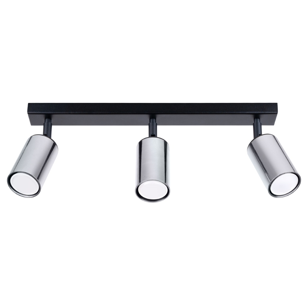 Lampada da soffitto WINX 3 nera/cromo