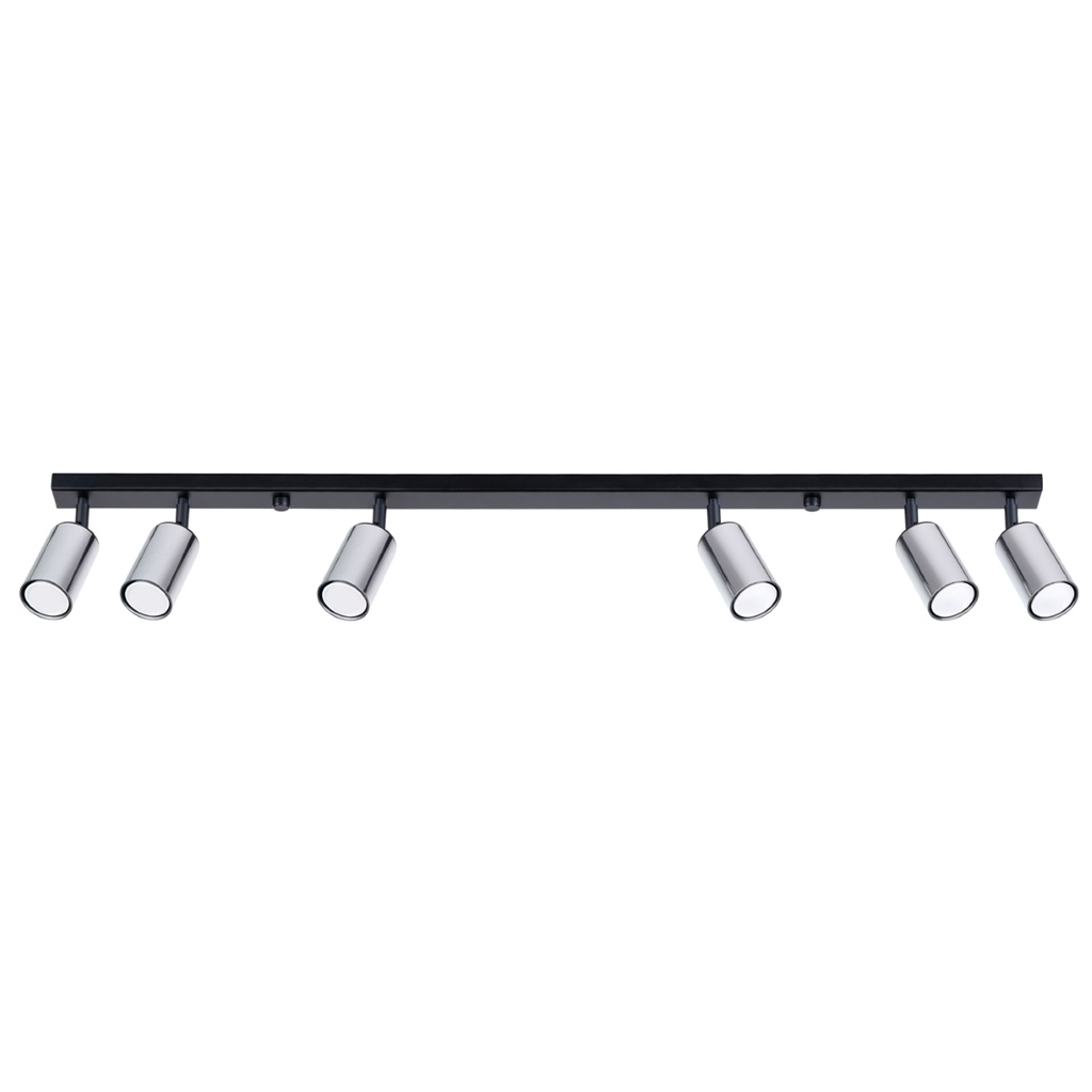 Lampada da soffitto WINX 6L nero/cromo