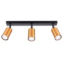 Lampada da soffitto WINX 3 nero/cooper
