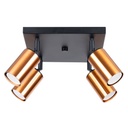 Lampada da soffitto WINX 4 nero/cooper