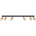 Ceiling lamp WINX 6L black/cooper