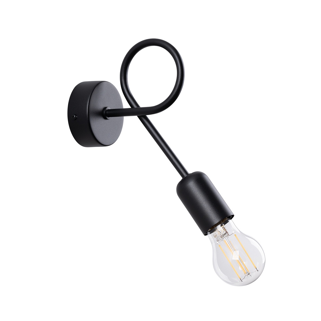 Lampada da parete LOOP nera