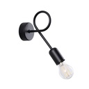 Lampada da parete LOOP nera