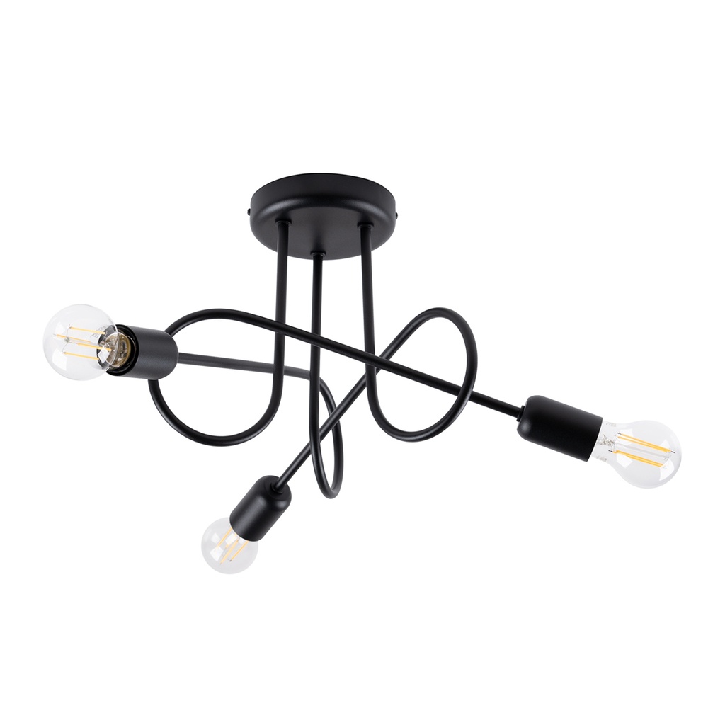 Lampadario LOOP 3 nero