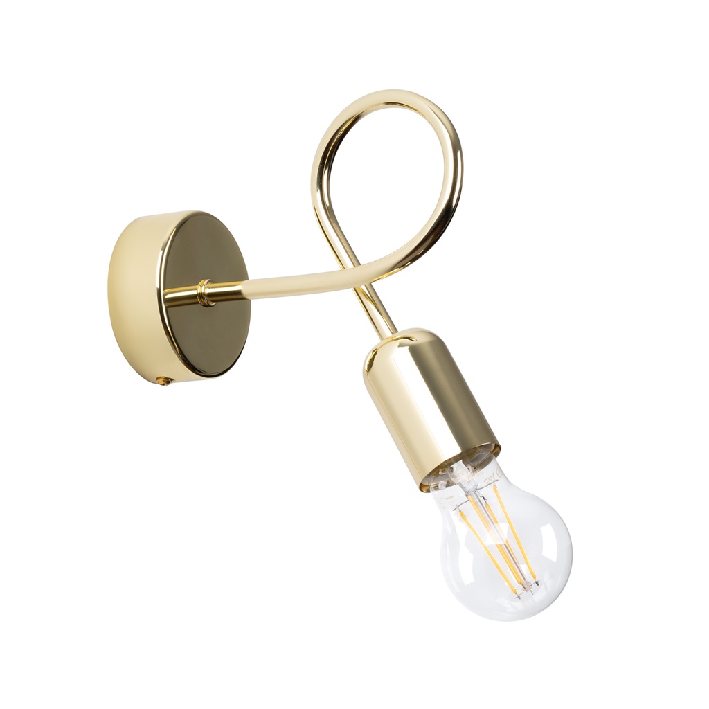 Lampada da parete LOOP oro lucido