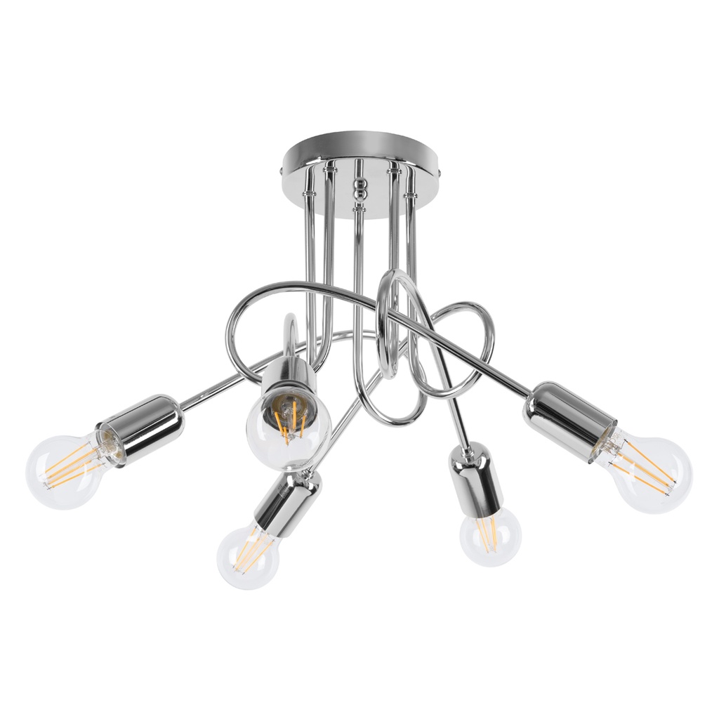 Lampadario LOOP 5 cromo