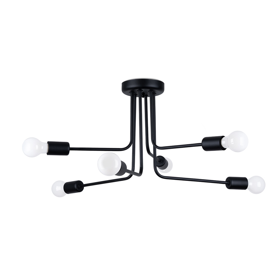 Lampadario NORAH 6 nero