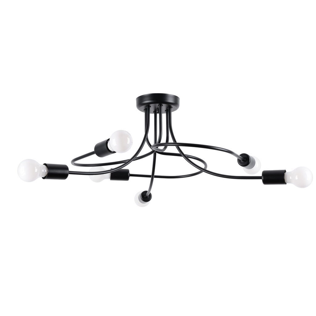 Lampadario LEVAR 6 nero