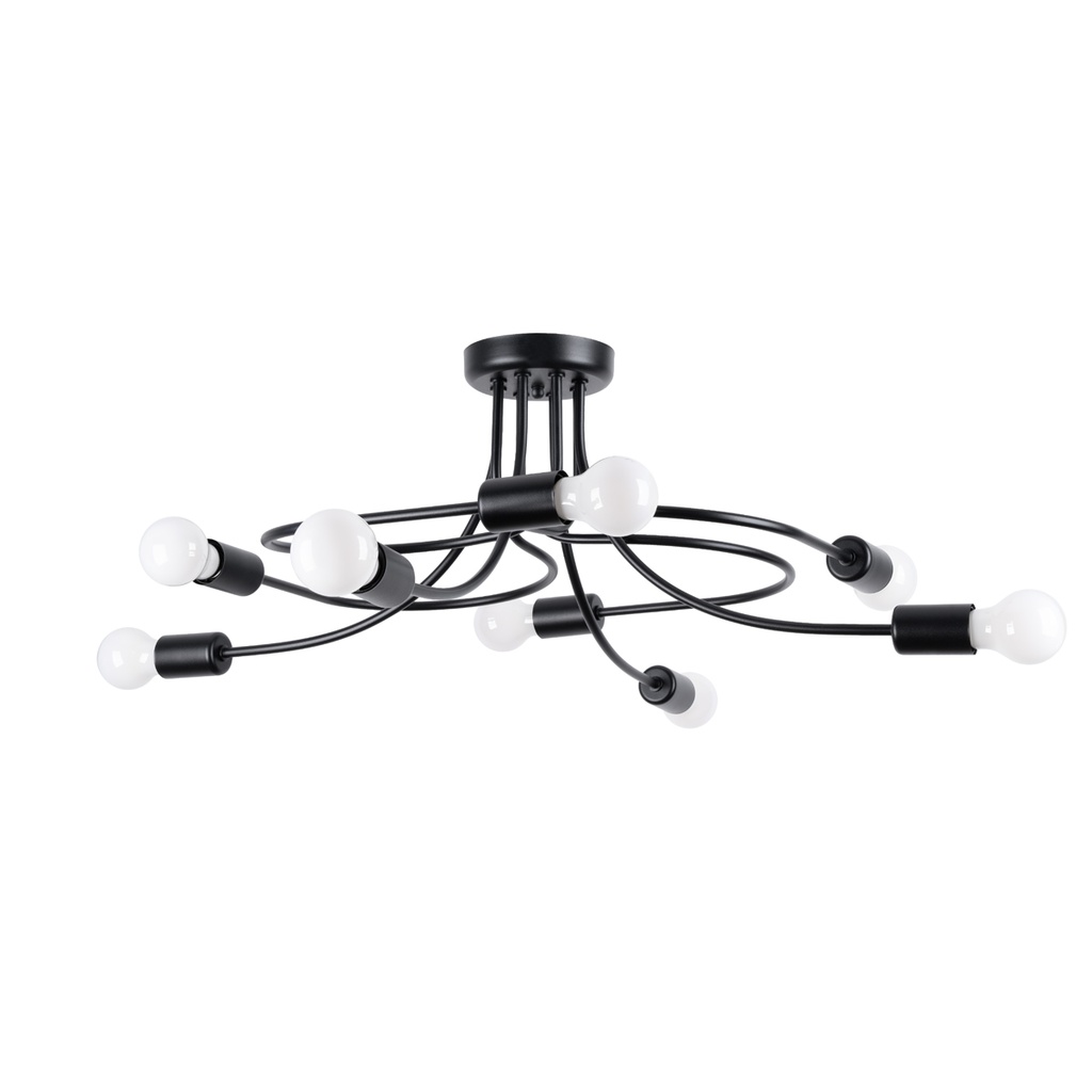 Lampadario LEVAR 8 nero