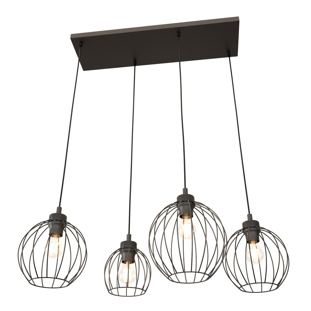 Lampada a sospensione Nando 4 Bl