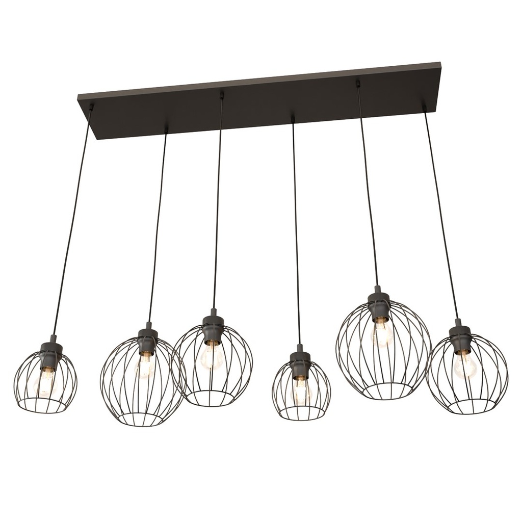 Lampada a sospensione Nando 6 Bl