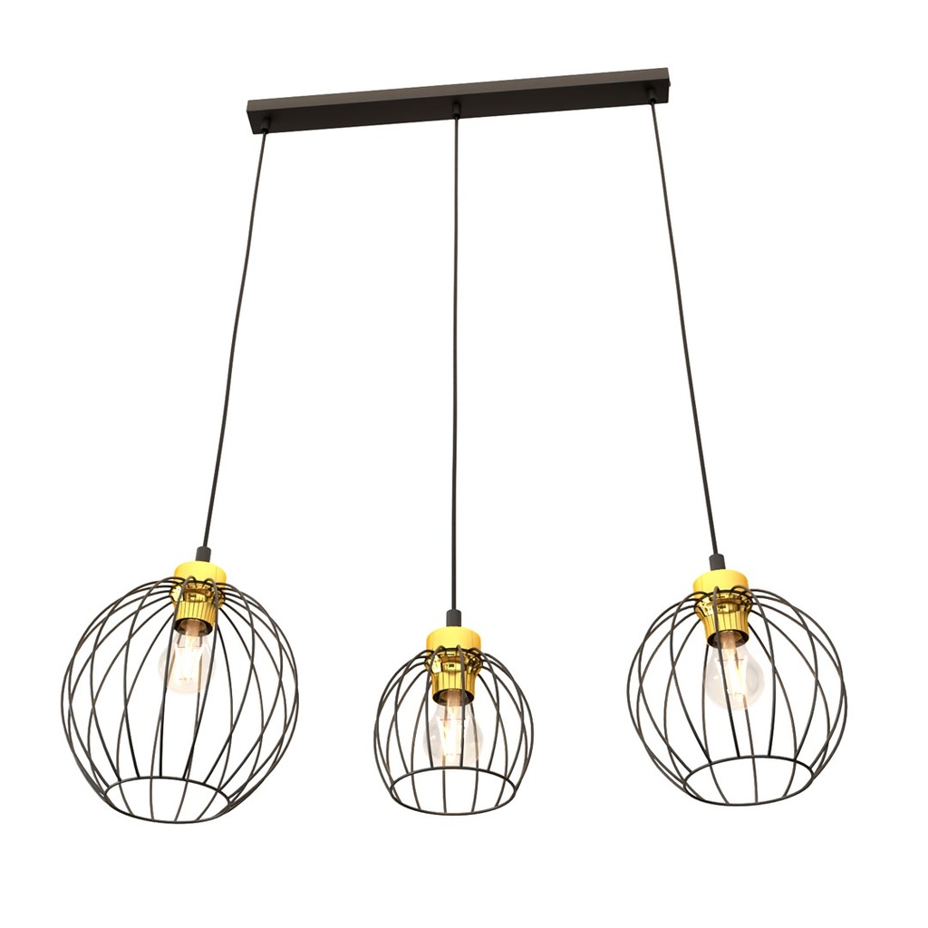 Lampada a sospensione Nando 3 Bl Gold
