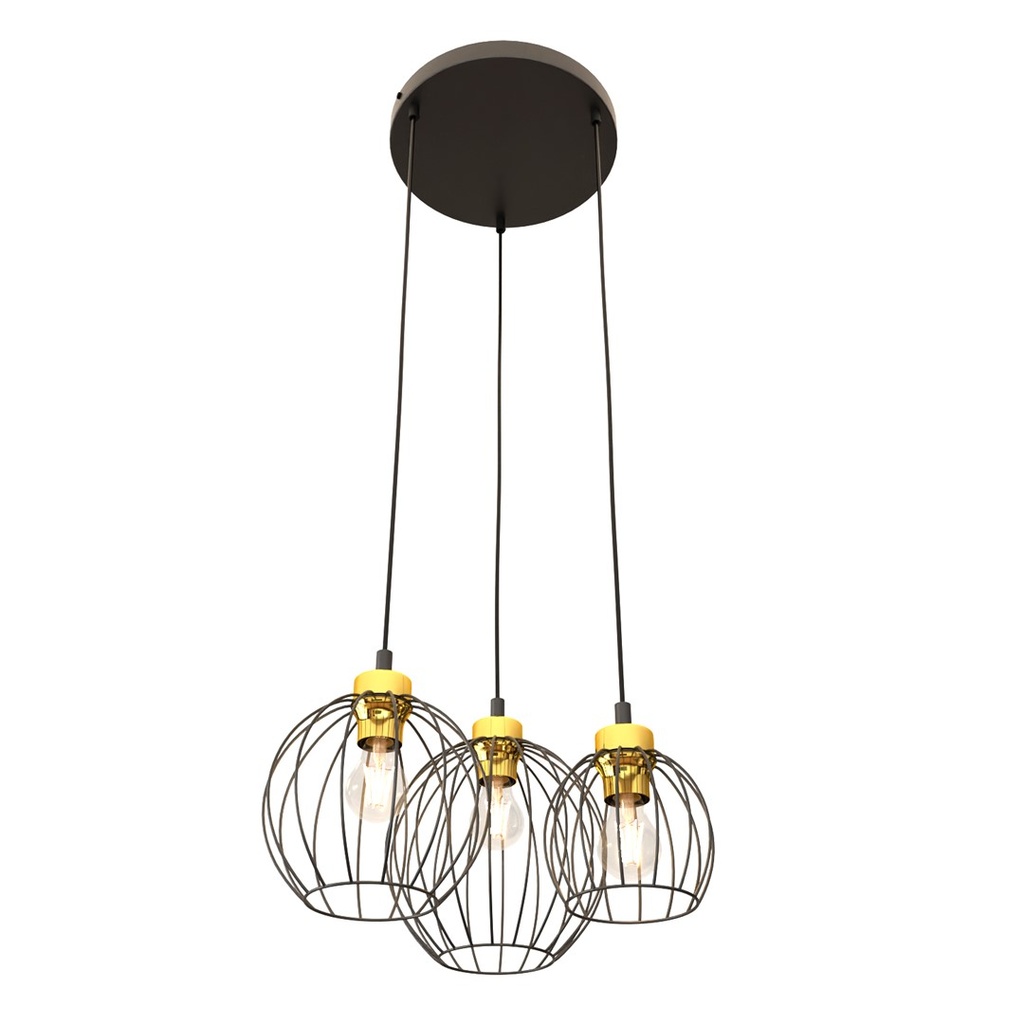 Lampada a sospensione Nando 3Prem Bl Gold