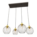 Lampada a sospensione Nando 4 Bl Gold