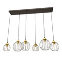 Lampada a sospensione Nando 6 Bl Gold