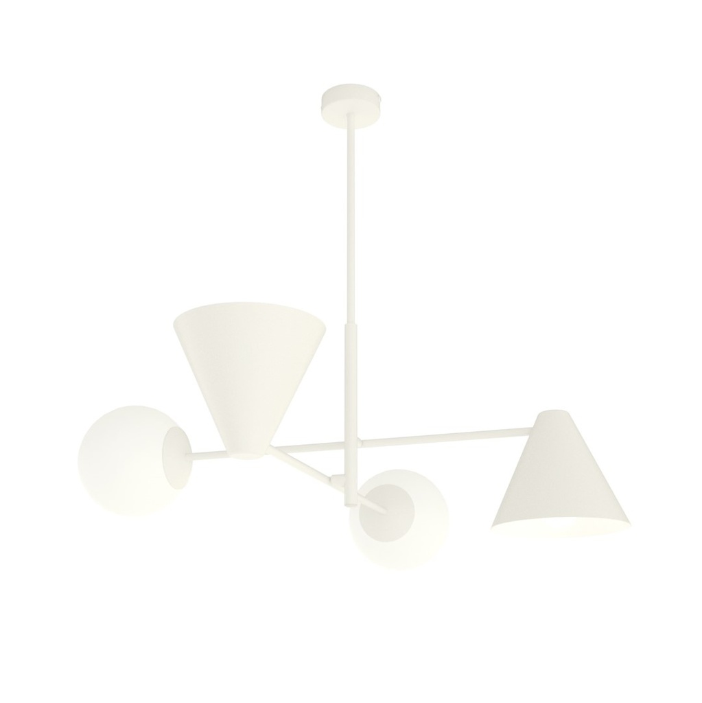 [1348/4] Hermes 4 White chandelier