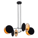 Lampe suspendue Motif 4 Noir/Doré