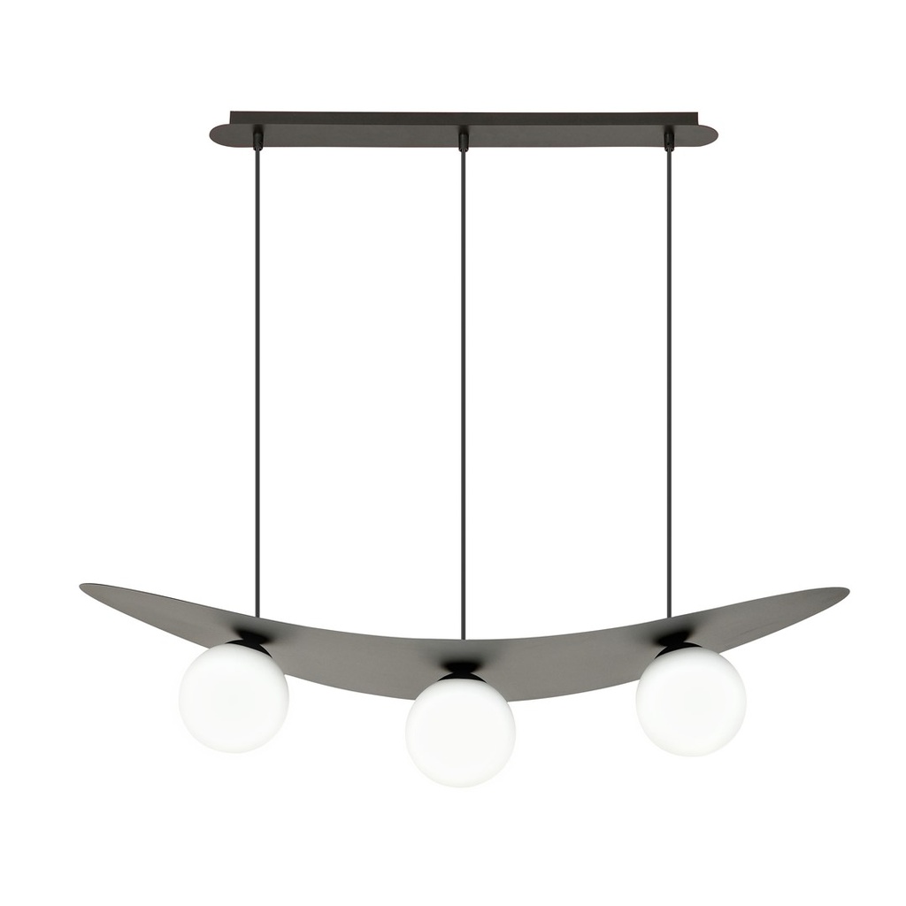 Lampada a sospensione Aura 3 Bl Opal
