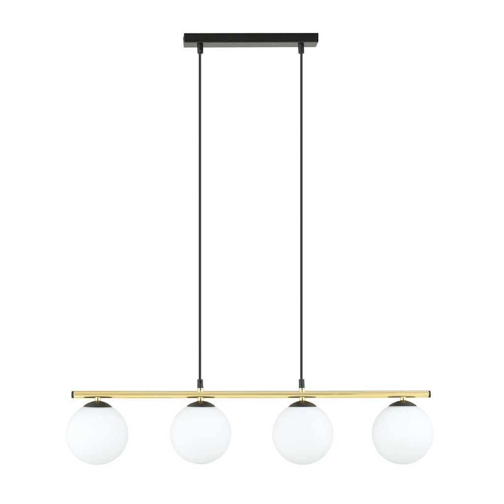 [1254/4] Lampe suspendue opale Alora 4 Bl