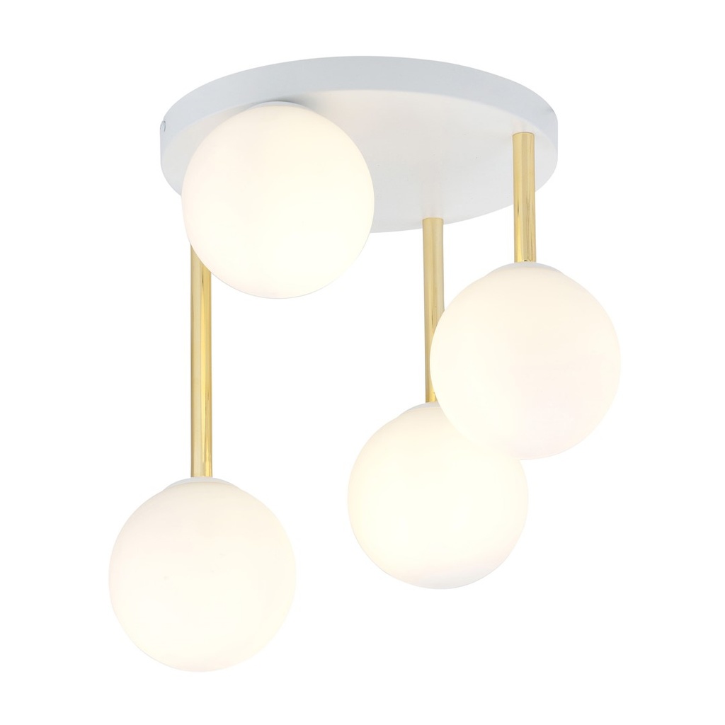 [1261/4] Plafonnier Dolce 4 Wh Opale