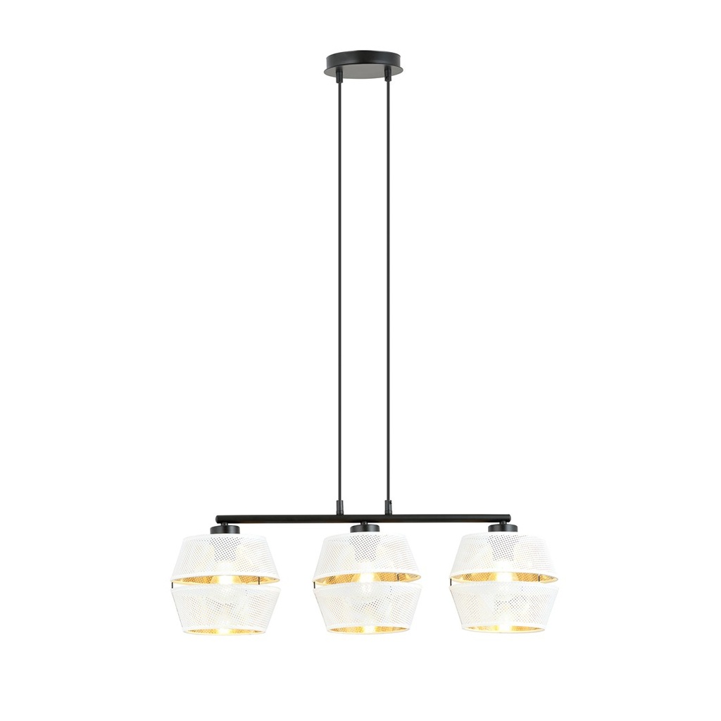 Piano 3 White/Gold pendant lamp