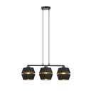 Piano 3 Black/Gold pendant lamp