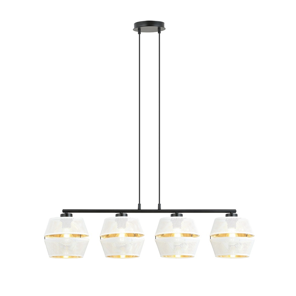 Lampada a sospensione Malia 4 White/Gold