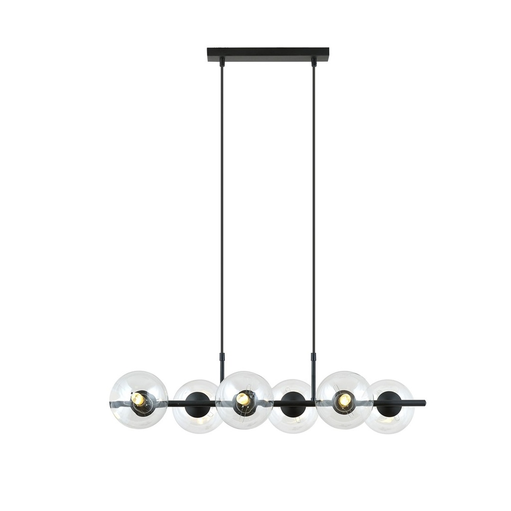 Lampada a sospensione Rory 6 Transparent