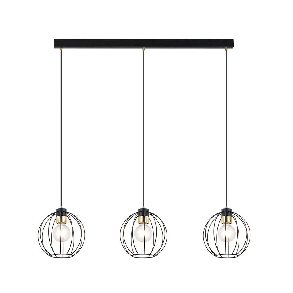 Gino 3 Black/Gold pendant lamp