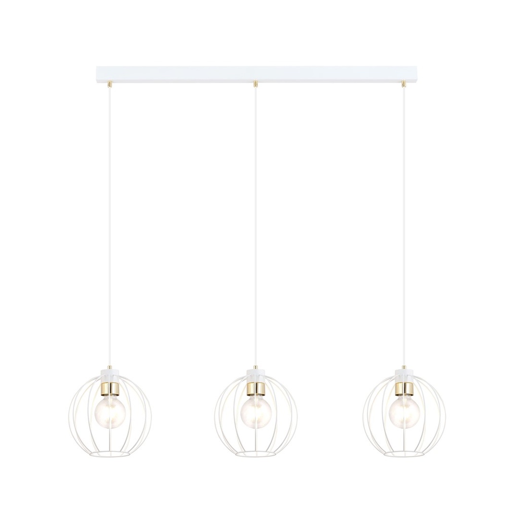 Lampada a sospensione Gino 3 White/Gold