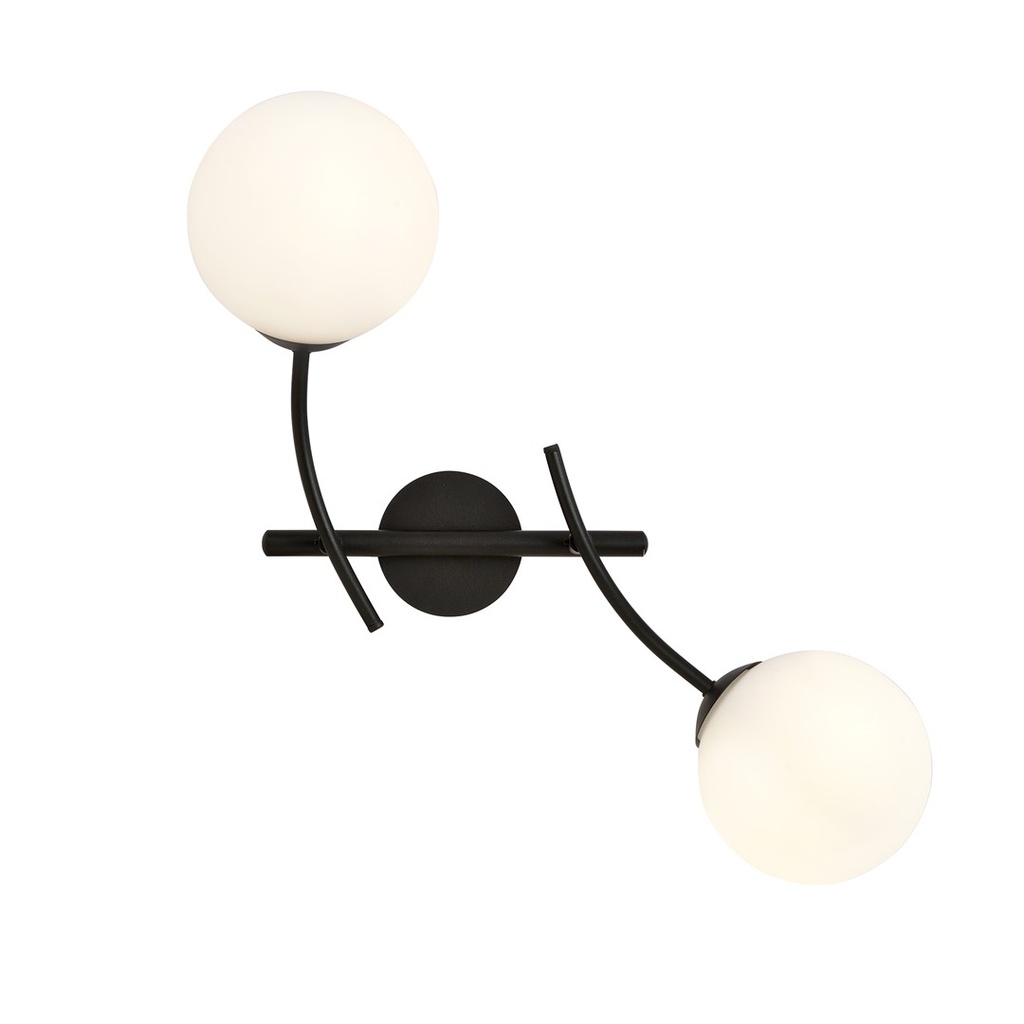 [1102/K2] Hunter K2 Black/Opal wall lamp
