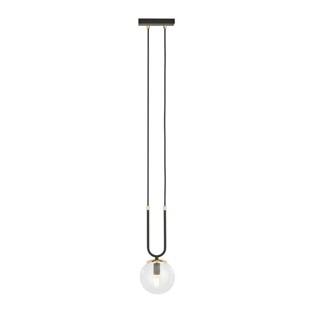 Lampada a sospensione Glam 1 Black/Transparent
