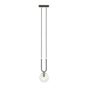 Lampada a sospensione Glam 1 Black/Transparent