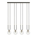 Glam 4 Schwarz/Transparent Pendelleuchte