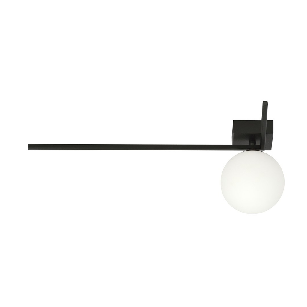 Plafonnier Imago 1F noir/opale
