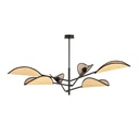 Lampada da soffitto Vene 6 Black/Rattan