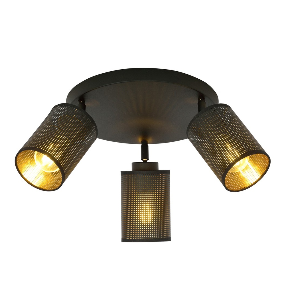 [1152/3PREM] Lampada da soffitto Bronx 3 Premium Black