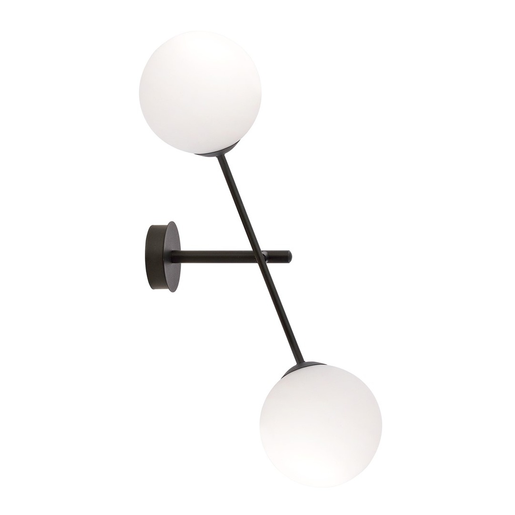 Lampada da parete Linear K2 Black/Opal