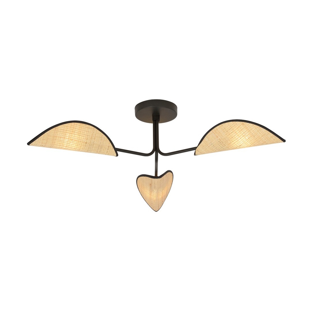 [1172/3] Lampada da soffitto Gomez 3 Rattan