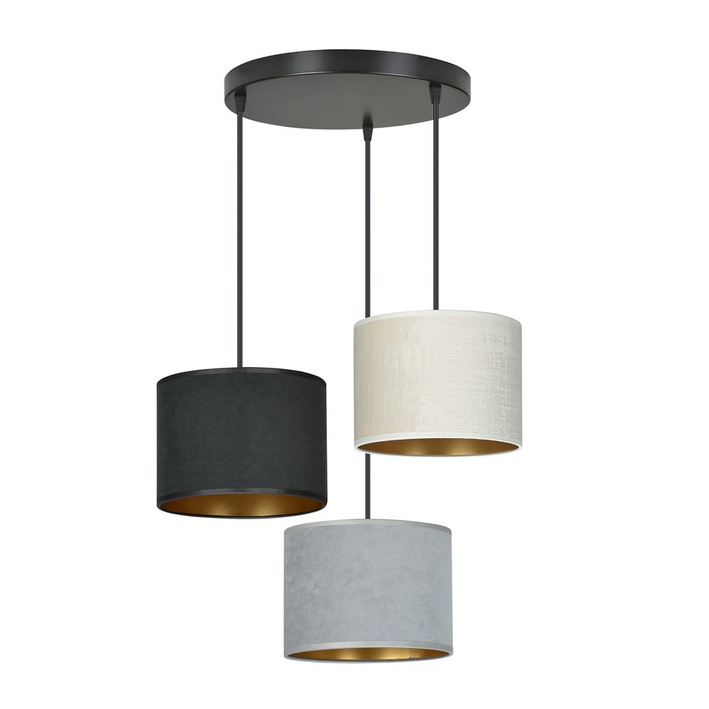 Hilde 3 Black Premium Mix pendant lamp