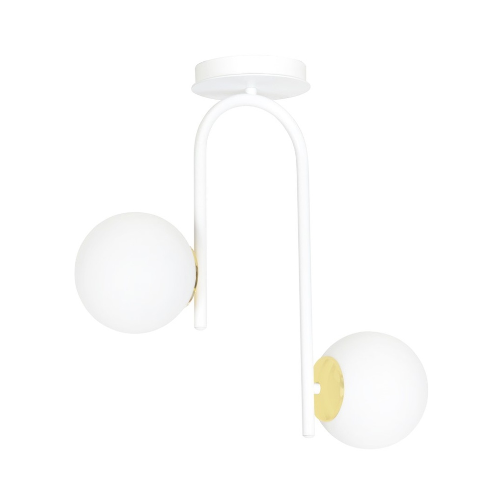Ragnar 2 White Gold ceiling lamp