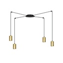 Lampe suspendue Traker 4 Bl/Gold