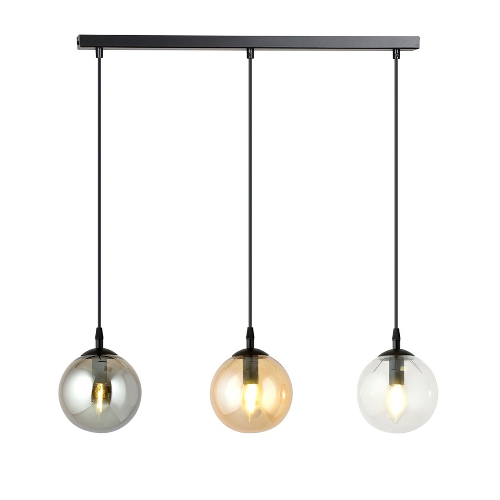 Lampe suspendue Cosmo 3 Noir Mix